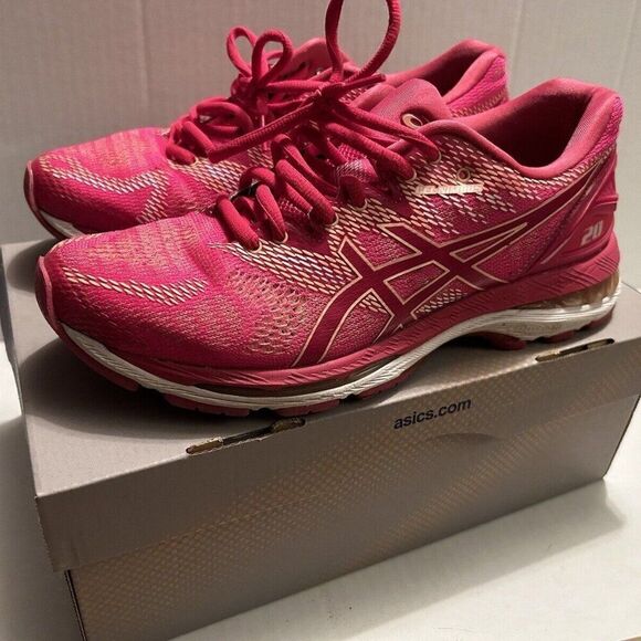 Asics Womens Gel Nimbus 20 T850N Pink Running Shoes Sneakers Size 8.5 Medium - Picture 12 of 15